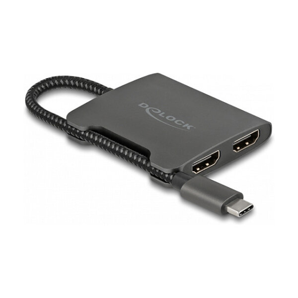 Delock USB Type-C™ Splitter (DP Alt Mode) zu 2 x HDMI MST 4K 60 Hz