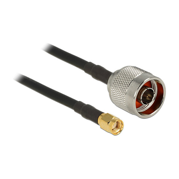 Delock Antennenkabel N Stecker > RP-SMA Stecker CFD200 0,5 m low loss