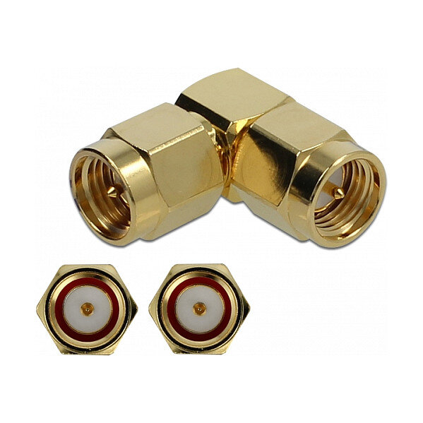 Delock Adapter SMA Stecker zu SMA Stecker 90° 10 GHz