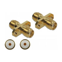 Delock Adapter SMA Buchse zu SMA Buchse zum Einbau 10 GHz