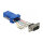 Delock D-Sub 9 Pin Stecker zu RJ45 Buchse Montagesatz blau