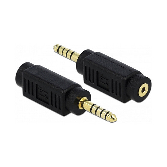Delock Adapter Klinkenstecker 4,4 mm 5 Pin zu Klinkenbuchse 2,5 mm 4 Pin