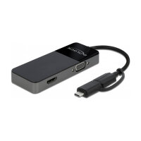 Delock USB 3.2 Gen 1 Adapter zu 4K HDMI + VGA mit Splitter Funktion