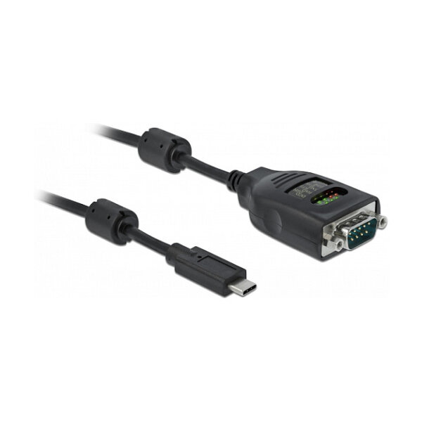Delock USB Type-C™ zu Seriell DB9 Adapter mit 9 LED RS-232 Tester