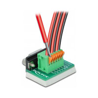 Delock D-Sub9 Buchse zu Terminalblock mit Drucktaster vertikal