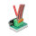 Delock D-Sub9 Buchse zu Terminalblock mit Drucktaster vertikal