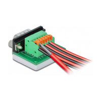 Delock D-Sub9 Stecker zu Terminalblock mit Drucktaster...