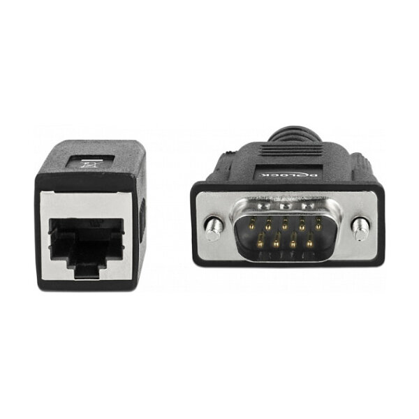 Delock Seriell RS-232/422/485 Adapter DB9 Stecker zu RJ45 Buchse