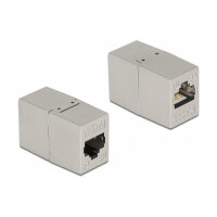 Delock Adapter RJ45 Buchse zu RJ45 Buchse Cat.6A Metall