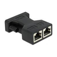 Delock D-Sub 15 Pin Buchse zu 2 x RJ45 Buchse AUI (Attachment Unit Interface) Adapter