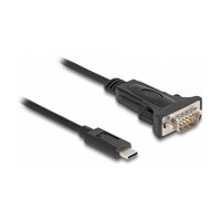 Delock Adapter USB Type-C™ zu 1 x Seriell RS-232 D-Sub 9 Pin Stecker mit Schrauben 0,25 m