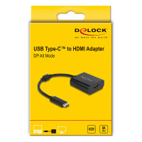 Delock USB Type-C™ Adapter zu HDMI (DP Alt Mode) 8K mit HDR Funktion schwarz