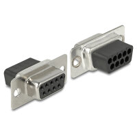 Delock D-Sub 9 Pin Buchse zu RJ50 Buchse Montagesatz grau