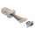 Delock D-Sub 9 Pin Buchse zu RJ50 Buchse Montagesatz grau