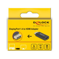 Delock Aktiver DisplayPort 1.4 zu HDMI Adapter 8K mit HDR...