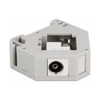 Delock Hutschienenadapter mit Keystone IEC Buchse zu Terminalblock
