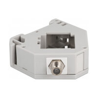 Delock Hutschienenadapter mit Keystone F Buchse zu F Buchse