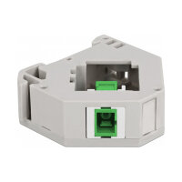 Delock Hutschienenadapter mit Keystone SC Simplex Buchse zu SC Simplex Buchse grün