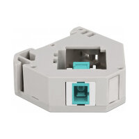 Delock Hutschienenadapter mit Keystone SC Simplex Buchse zu SC Simplex Buchse aqua