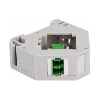 Delock Hutschienenadapter mit Keystone LC Duplex Buchse zu LC Duplex Buchse grün