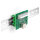 Delock RJ50 Buchse zu Terminalblock mit Drucktaster für Hutschiene
