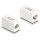 Delock Adapter RJ45 Buchse zu RJ45 Buchse Cat.6 UTP weiß