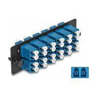 Delock LWL Adapter Panel LC Duplex UPC 12 Port blau