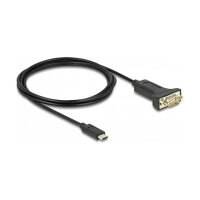 Delock Adapter USB Type-C™ zu 1 x Seriell RS-232 D-Sub 9 Pin Stecker mit Muttern 2 m