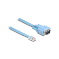 Delock Adapter RS-232 DB9 Stecker zu 1 x Seriell RS-232 RJ45 Stecker 1 m