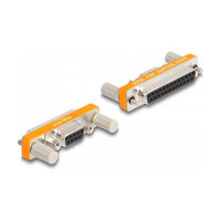 Delock Adapter D-Sub 9 Pin Buchse mit Muttern zu D-Sub 25...
