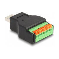 Delock USB 3.2 Gen 1 Typ-A Stecker zu Terminalblock...