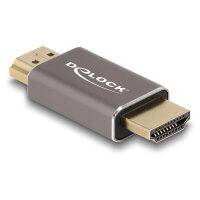 Delock HDMI Adapter Stecker zu Stecker 8K 60 Hz grau Metall