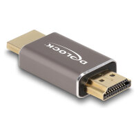 Delock HDMI Adapter Stecker zu Stecker 8K 60 Hz grau Metall