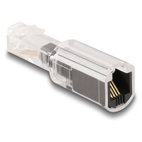 Delock Telefonkabel-Verdrehschutz Adapter RJ10 Stecker zu...
