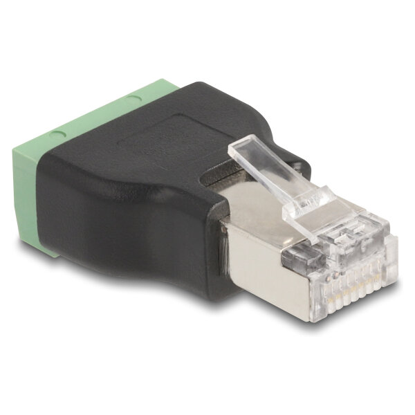 Delock RJ45 Stecker zu Terminalblock Adapter 4 Pin