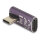 Delock USB Adapter 40 Gbps USB Type-C™ PD 3.1 240 W Stecker zu Buchse gedreht gewinkelt links / rechts 8K 60 Hz Metall