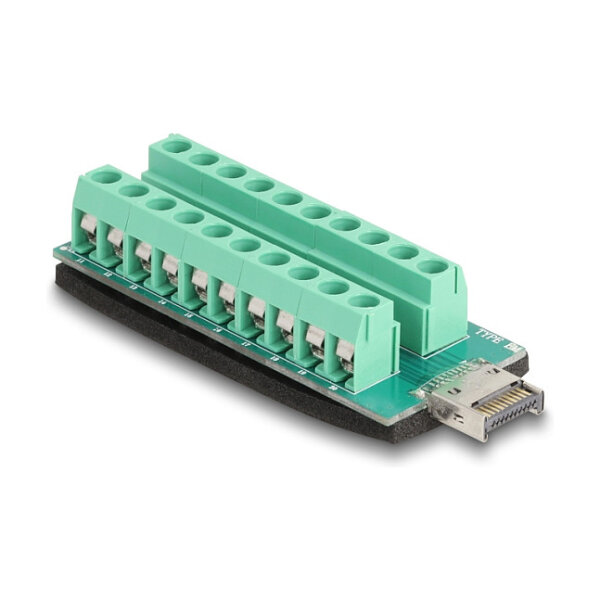 Delock USB Typ-E Key A Stecker zu Terminalblock Adapter 20 Pin