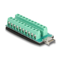 Delock USB Typ-E Key A Stecker zu Terminalblock Adapter 20 Pin