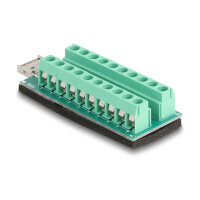 Delock USB Typ-E Key A Stecker zu Terminalblock Adapter 20 Pin