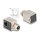 Delock M12 Adapter X-kodiert 8 Pin Buchse zu RJ45 Buchse Cat.6A STP geschirmt 90° gewinkelt
