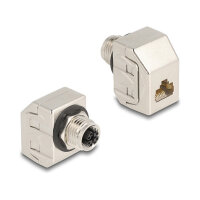 Delock M12 Adapter X-kodiert 8 Pin Buchse zu RJ45 Buchse...