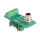 Delock M12 Übergabemodul Adapter A-kodiert 8 Pin Buchse zu 9 Pin Terminalblock für Hutschiene