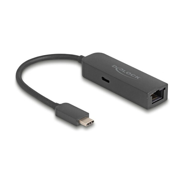 Delock USB Type-C™ Adapter zu 2,5 Gigabit LAN mit Power Delivery 100 Watt