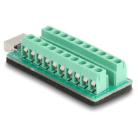 Delock USB Typ-E Key A Buchse zu Terminalblock Adapter 20 Pin