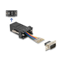 Delock D-Sub 9 Pin Stecker zu RJ12 Buchse Montagesatz...