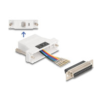 Delock D-Sub 25 Pin Buchse zu RJ12 Buchse Montagesatz...