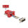 Delock D-Sub 15 Pin Stecker zu RJ12 Buchse Montagesatz rot