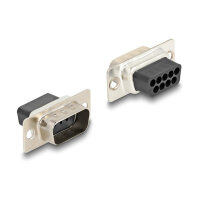 Delock D-Sub 9 Pin Stecker zu RJ12 Buchse Montagesatz rot
