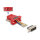 Delock D-Sub 15 Pin Stecker zu RJ45 Buchse Montagesatz rot