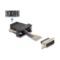 Delock D-Sub 15 Pin Stecker zu RJ12 Buchse Montagesatz...